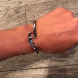 Elegant sterling silver cuff bracelet minimal